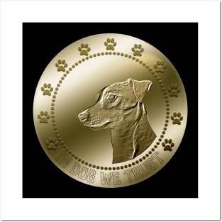 Funny Jack Russell Terrier Crypto Currency Coin Posters and Art